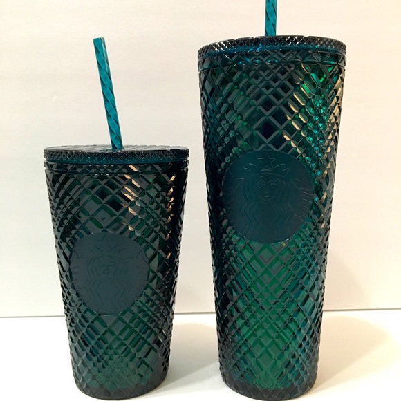 Starbucks green jeweled tumblers